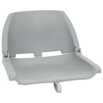 2 Piece Foldable Boat Seat Set Grey