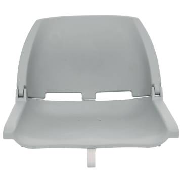 2 Piece Foldable Boat Seat Set Grey