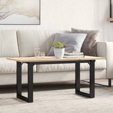 Coffee Table O-Frame 90x40x45 cm Solid Wood Pine and Cast Iron