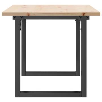 Coffee Table O-Frame 90x40x45 cm Solid Wood Pine and Cast Iron