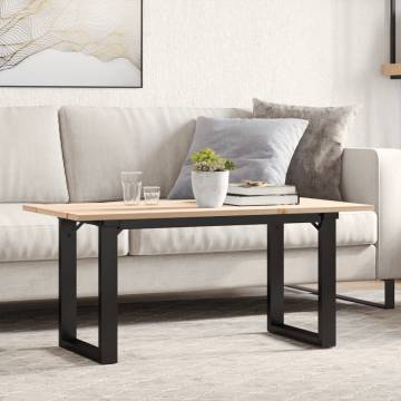 Coffee Table O-Frame 100x50x45 cm Solid Wood Pine and Cast Iron