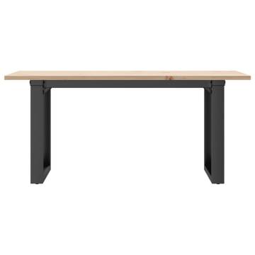 Coffee Table O-Frame 100x50x45 cm Solid Wood Pine and Cast Iron