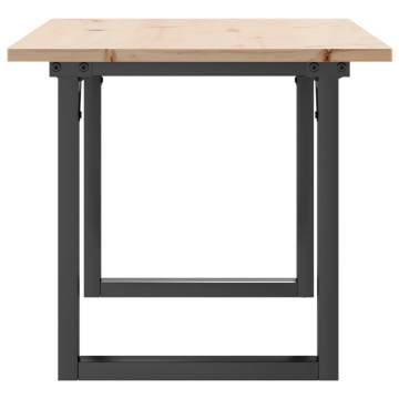 Coffee Table O-Frame 100x50x45 cm Solid Wood Pine and Cast Iron