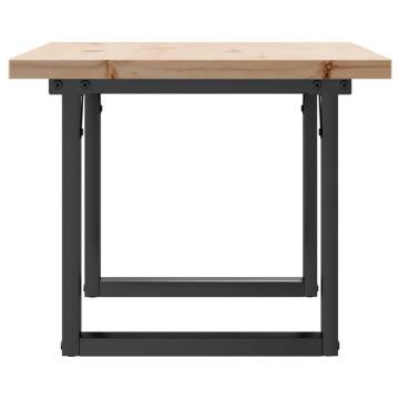 Coffee Table O-Frame 80x50x40.5 cm Solid Wood Pine and Cast Iron