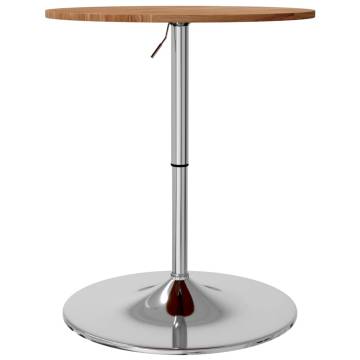 Bar Table Light Brown Ø60x89.5 cm Solid Wood Oak