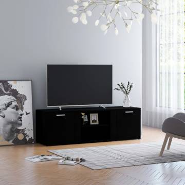 TV Cabinet Black 120x34x37 cm Engineered Wood