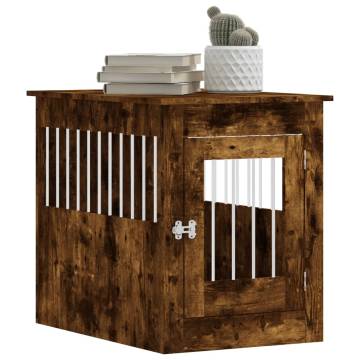 Dog Crate Furniture Smoked Oak 55x80x68 cm Engineered Wood