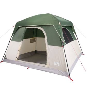 Camping Tent Cabin 4-Person Green Waterproof