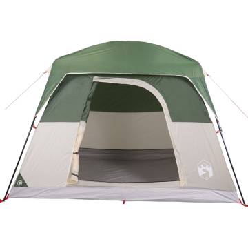 Camping Tent Cabin 4-Person Green Waterproof