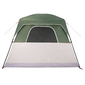 Camping Tent Cabin 4-Person Green Waterproof