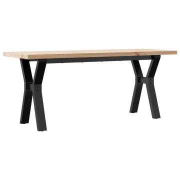 Coffee Table Y-Frame 110x40x45.5 cm Solid Wood Pine and Cast Iron