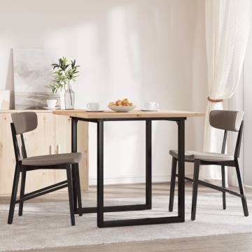 Dining Table O-Frame 90x90x75.5 cm Solid Wood Pine and Cast Iron