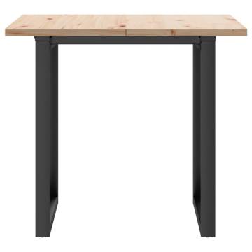 Dining Table O-Frame 90x90x75.5 cm Solid Wood Pine and Cast Iron