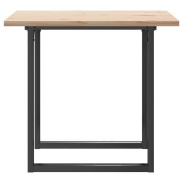 Dining Table O-Frame 90x90x75.5 cm Solid Wood Pine and Cast Iron