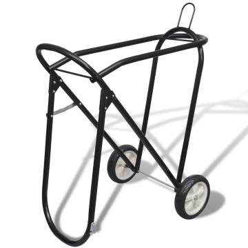 Metal Foldable Saddle Rack with Wheels