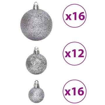 Christmas Baubles 100 pcs Grey 3 / 4 / 6 cm