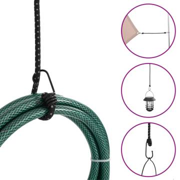 Bungee Cords with Reflective Strips and Hooks 25 pcs 38 cm