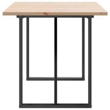 Dining Table O-Frame 140x80x75.5 cm Solid Wood Pine and Cast Iron