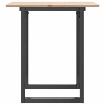 Dining Table O-Frame 60x60x75 cm Solid Wood Pine and Cast Iron