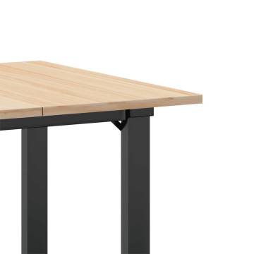 Dining Table O-Frame 60x60x75 cm Solid Wood Pine and Cast Iron