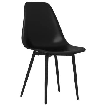 Dining Chairs 4 pcs Black PP