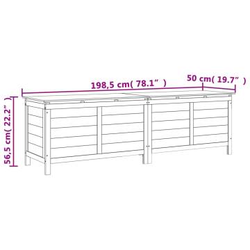 Garden Storage Box Anthracite 198.5x50x56.5 cm Solid Wood Fir