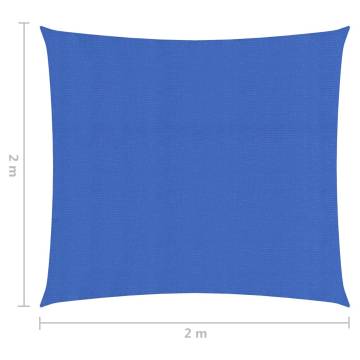 Sunshade Sail 160 g/m² Blue 2x2 m HDPE