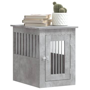 Dog Crate Furniture Concrete Grey 45x62x59 cm Engineered Wood