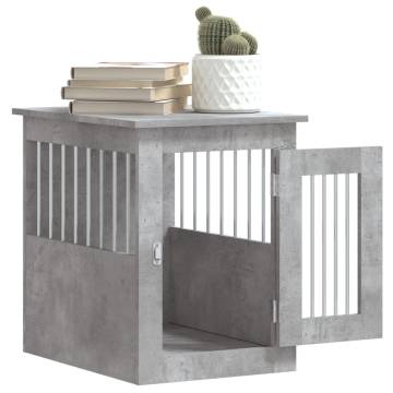 Dog Crate Furniture Concrete Grey 45x62x59 cm Engineered Wood