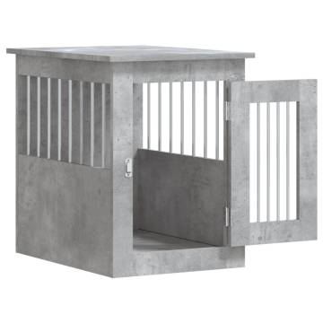 Dog Crate Furniture Concrete Grey 45x62x59 cm Engineered Wood