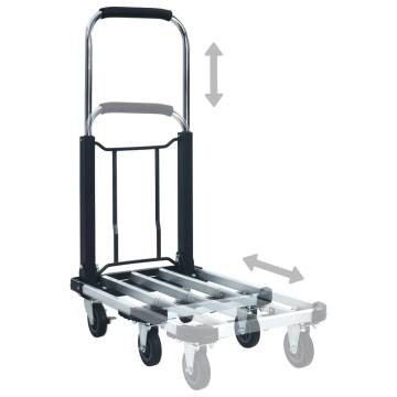 Foldable Transport Trolley 150 kg Aluminium Sliver