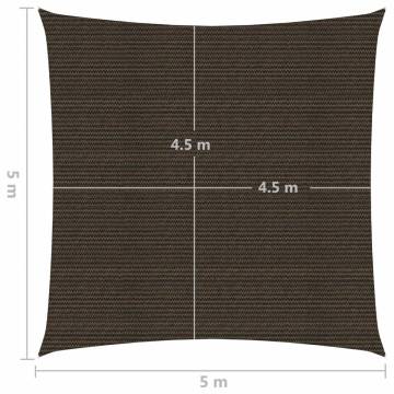 Sunshade Sail 160 g/m² Brown 5x5 m HDPE