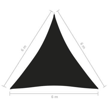 Sunshade Sail Oxford Fabric Triangular 6x6x6 m Black