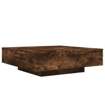 Coffee Table Smoked Oak 100x100x31 cm Engineered Wood