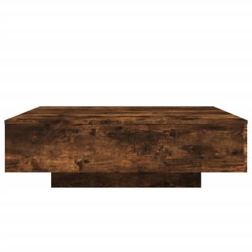 Coffee Table Smoked Oak 100x100x31 cm Engineered Wood