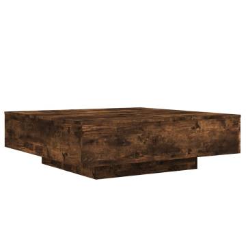 Coffee Table Smoked Oak 100x100x31 cm Engineered Wood