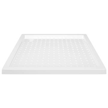 Shower Base Tray with Dots White 80x80x4 cm ABS