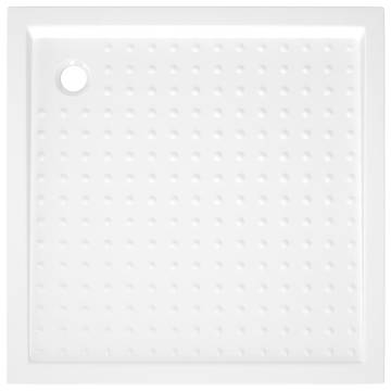 Shower Base Tray with Dots White 80x80x4 cm ABS