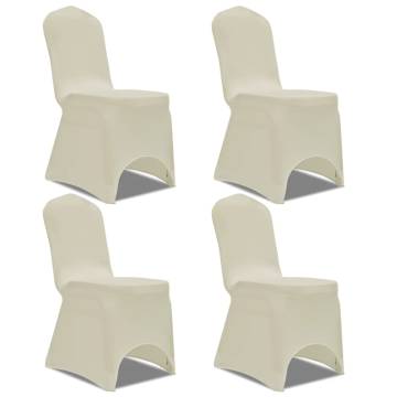 Stretch Chair Cover 4 pcs Cream