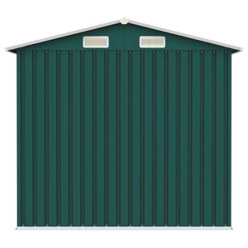 Garden Shed Green 205x129x183 cm Galvanised Steel