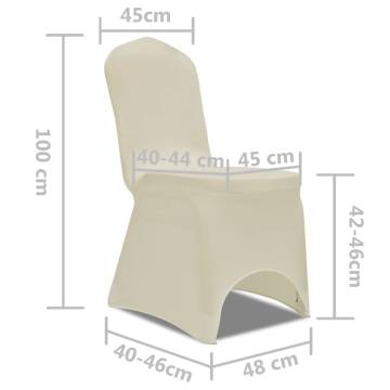 Stretch Chair Cover 4 pcs Cream