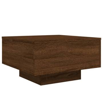 Coffee Table Brown Oak 55x55x31 cm Engineered Wood