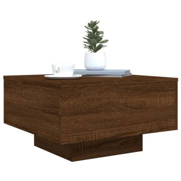 Coffee Table Brown Oak 55x55x31 cm Engineered Wood