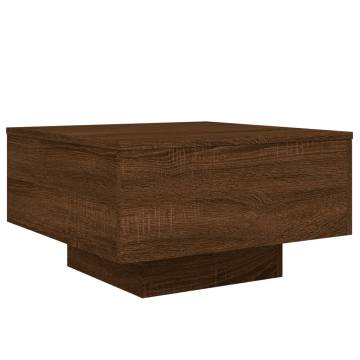 Coffee Table Brown Oak 55x55x31 cm Engineered Wood