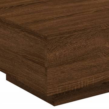 Coffee Table Brown Oak 55x55x31 cm Engineered Wood