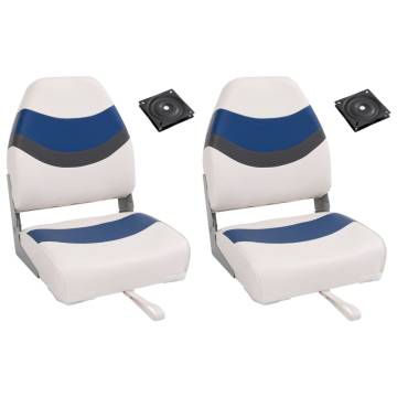 4 Piece Foldable Boat Seat Set High Backrest