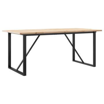 Dining Table O-Frame 180x90x75.5 cm Solid Wood Pine and Cast Iron