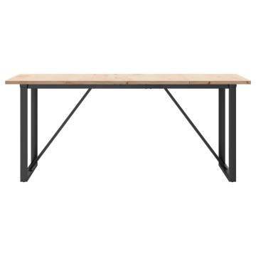 Dining Table O-Frame 180x90x75.5 cm Solid Wood Pine and Cast Iron