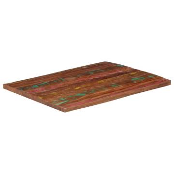 Table Top 90x80x2.5 cm Rectangular Solid Wood Reclaimed