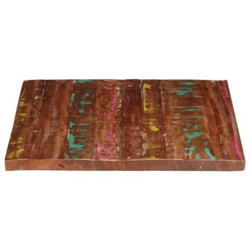 Table Top 90x80x2.5 cm Rectangular Solid Wood Reclaimed